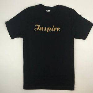 Inspire, Short Sleeve T-Shirt, Unisex, Black, Size XL, NEW WITH TAG